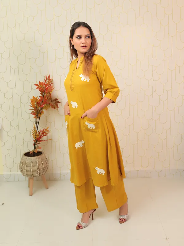 Elevara_Mustard_Co_Ord_Set_Mustard_Yellow_Slub_Cotton